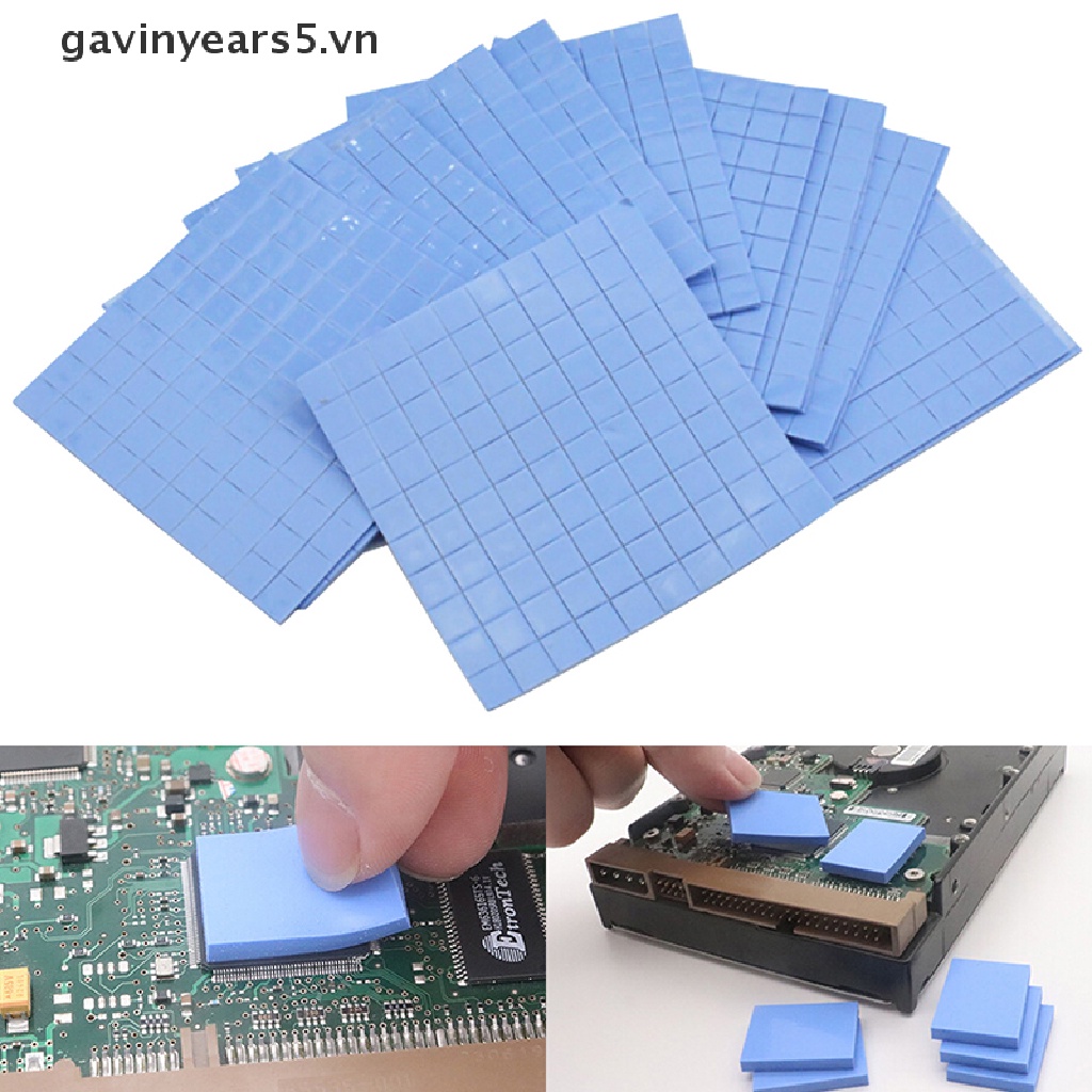 Bộ 100 Miếng Đệm Tản Nhiệt CPU GPU 10 * 10 * 0.5mm Bằng Silicon Tiện Dụng