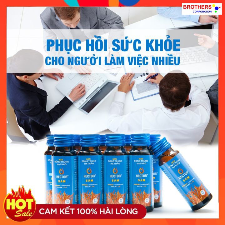 [Chính hãng] Nước Đông Trùng Hạ Thảo Hector Sâm (Hộp 10 chai x 50ml)