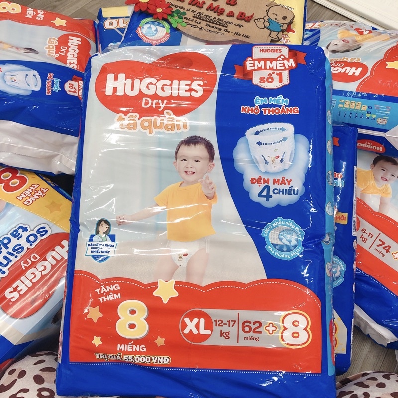 Bỉm Quần Huggies Nb84/S96/M84/L76/XL70