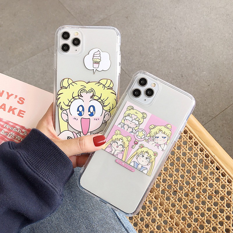 Ốp lưng điện thoại iphone ốp dẻo trong thủy thủ mặt trăng IPhone 11/11Pro/11pro Max X XR XS XS MAX /6 7 8 Plus SE t14