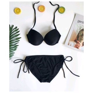 Set bikini quần chip buộc nơ áo gọng siu nâng sexy