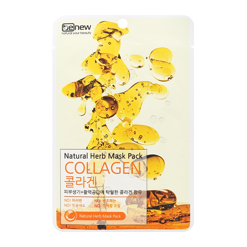 Mặt Nạ Săn Chắc Da Collagen Benew Natural Herb Mask Pack Collagen 22ml - Hàn Quốc Chính Hãng