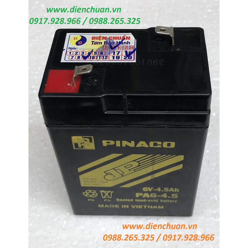 Ắc quy Pinaco 6V-4.5ah PA6-4.5