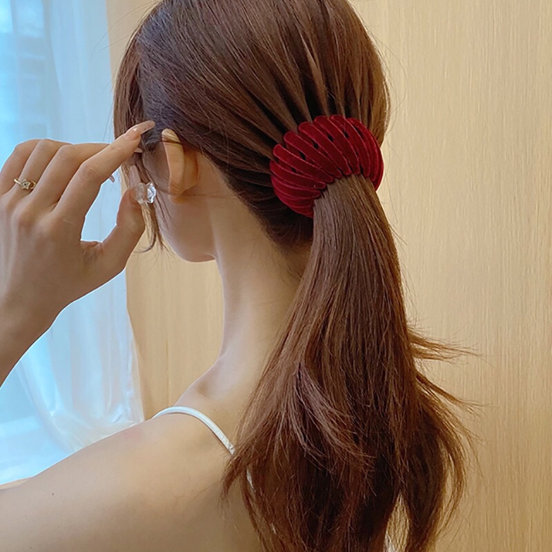 Kẹp xược tóc nhựa đa năng co giãn phong cách hàn quốc mẫu trẻ trung sang chảnh