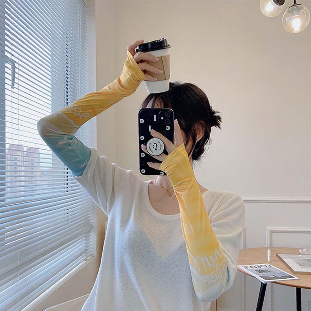 Găng Cánh Tay Chống Nắng WMES15H Màu Gradient Thời Trang Giữ Ấm Cho Nữ