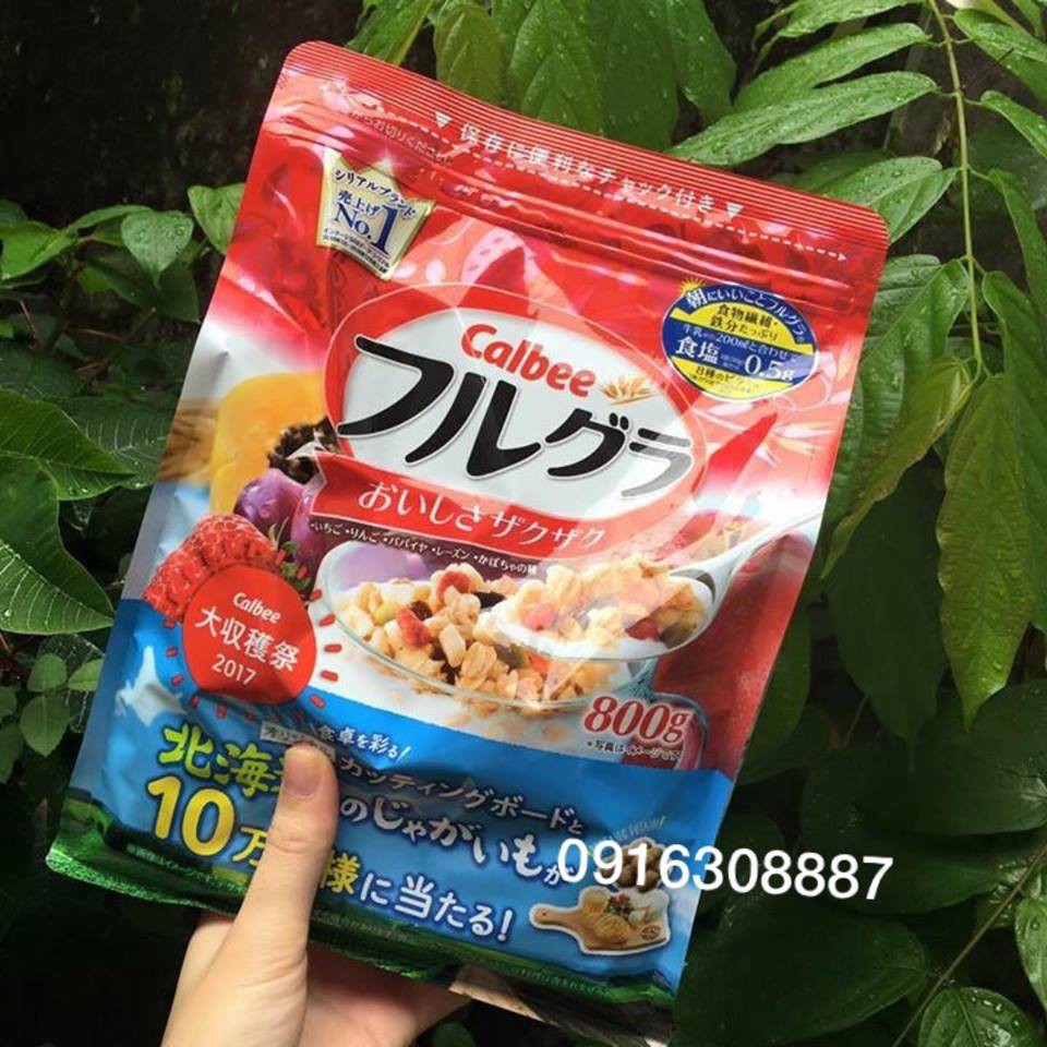 Ngũ cốc Calbee Nhật Bản 800g date xa