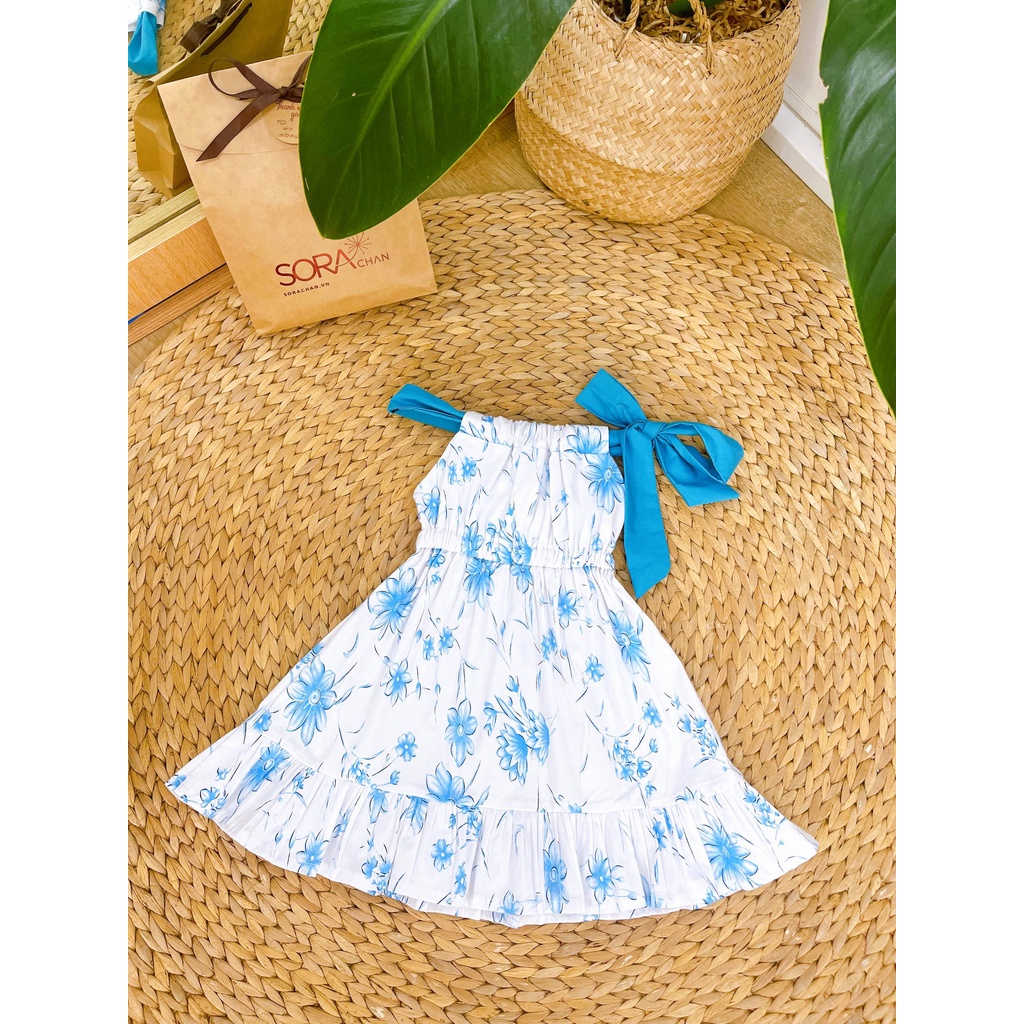 Đầm 2 Dây Nơ Vai Đủ Màu Sắc Cho Bé Gái 9kg-46kg SoraChan - M131, M132, M133, M134, M135