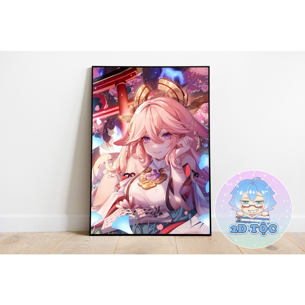 POSTER A3 CHẤT LƯỢNG CHUẨN YAE MIKO (8) GAME GENSHIN IMPACT - 2D TỘC SHOP