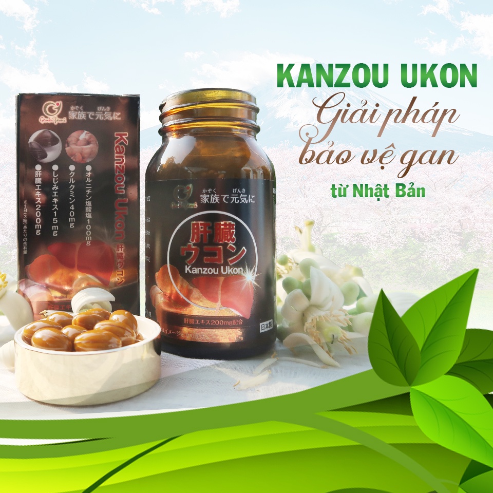 Viên uống chăm sóc bảo vệ gan Kanzou Ukon Genki Fami 90 viên Nhật Bản - KONNI39