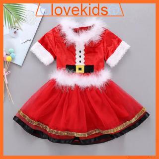 Bộ đồ ông già Noel dễ thương cho bé gái