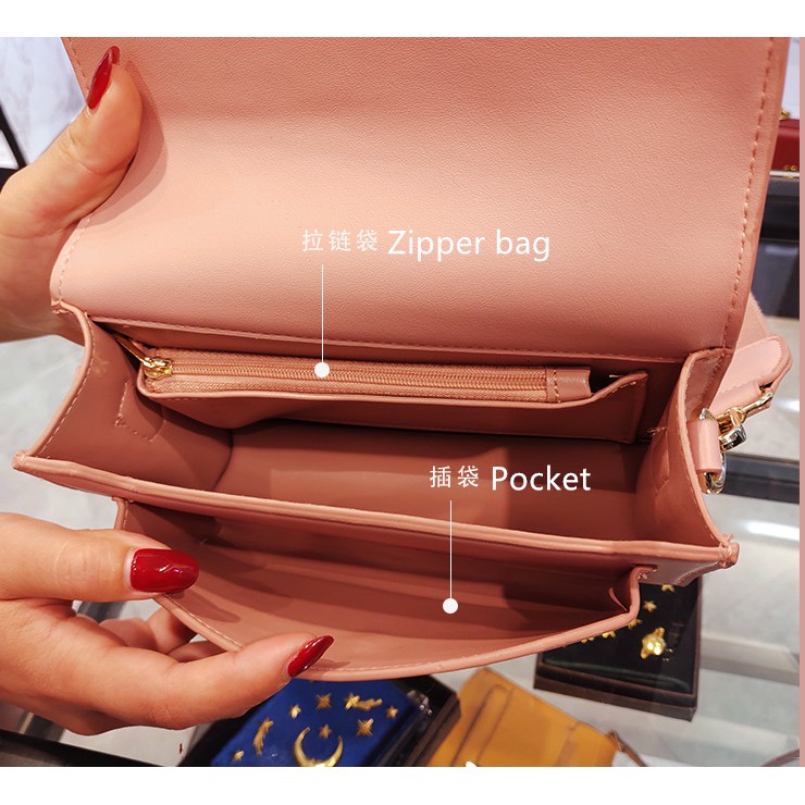 Women's Shoulder Bag Fashion Messenger Small Square Bag Korean Version Of The Candy Color Female Bag