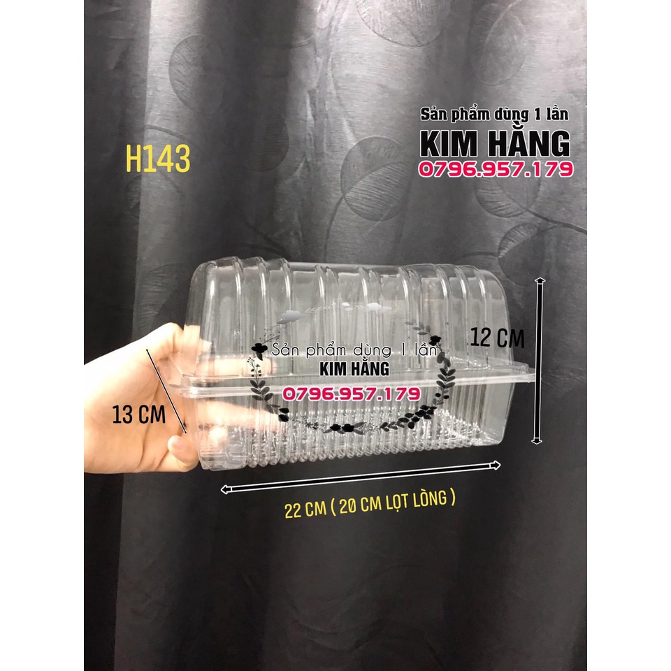 100 hộp H143 đựng bánh mì phô mai tan chảy , đựng bánh mì chà bông , đựng bánh bông lan cuộn , .....