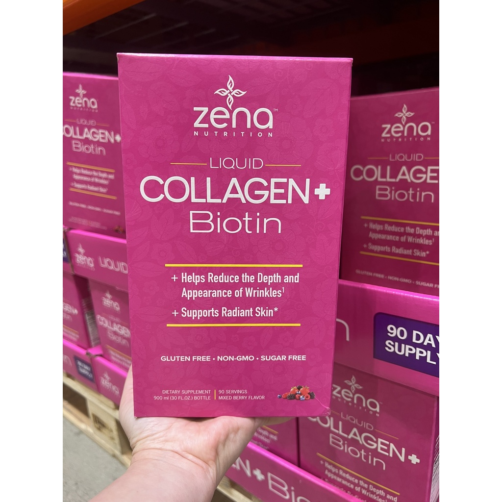 Collagen dạng nước  Zena Nutrition Liquid Collagen + Biotin mới ra ạ!