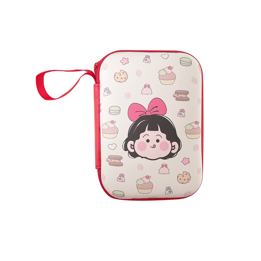 Túi Đựng Mini Cứng Hình Vuông Bằng EVA Cứng Hình Hoạt Hình Có Dây Đeo Tay