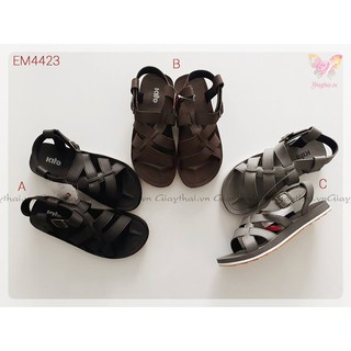 Em4423 - sandal quai chéo đen cá tính cho nam
