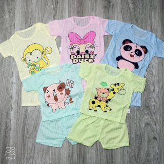 Bộ cotton giấy cộc tay cho bé shophd