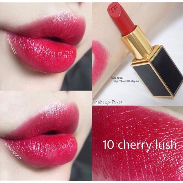 Son Tom Ford 10 Cherry Lush Màu Đỏ Hồng