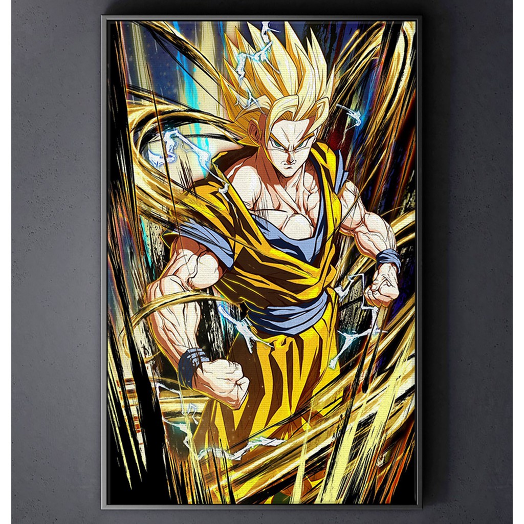 TRANH CANVAS ANIME DRAGON BALLS treo tường in theo yêu cầu - Son Goku 1