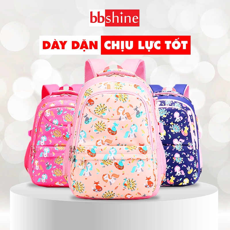Balo cho bé hình ngựa mini BBShine, Balo đi học 6-10 tuổi năng động – B012