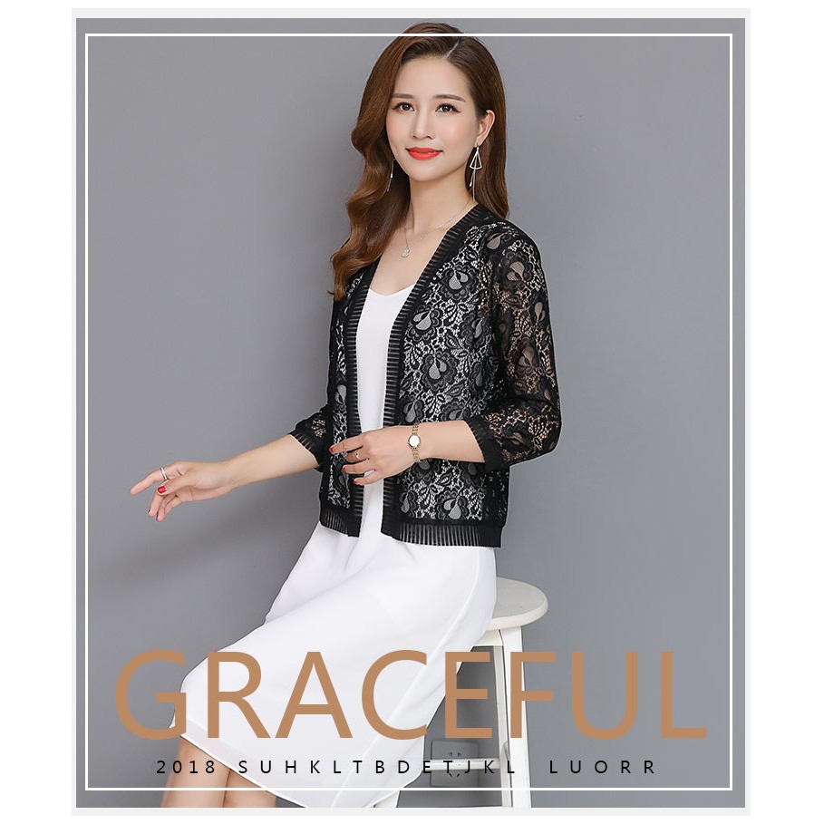 áo khoác ren cho mẹ kiểu dáng sang trọng