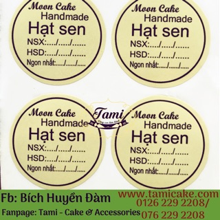 Tem nhân Hạt Sen có NSX và HSD- 50 tem