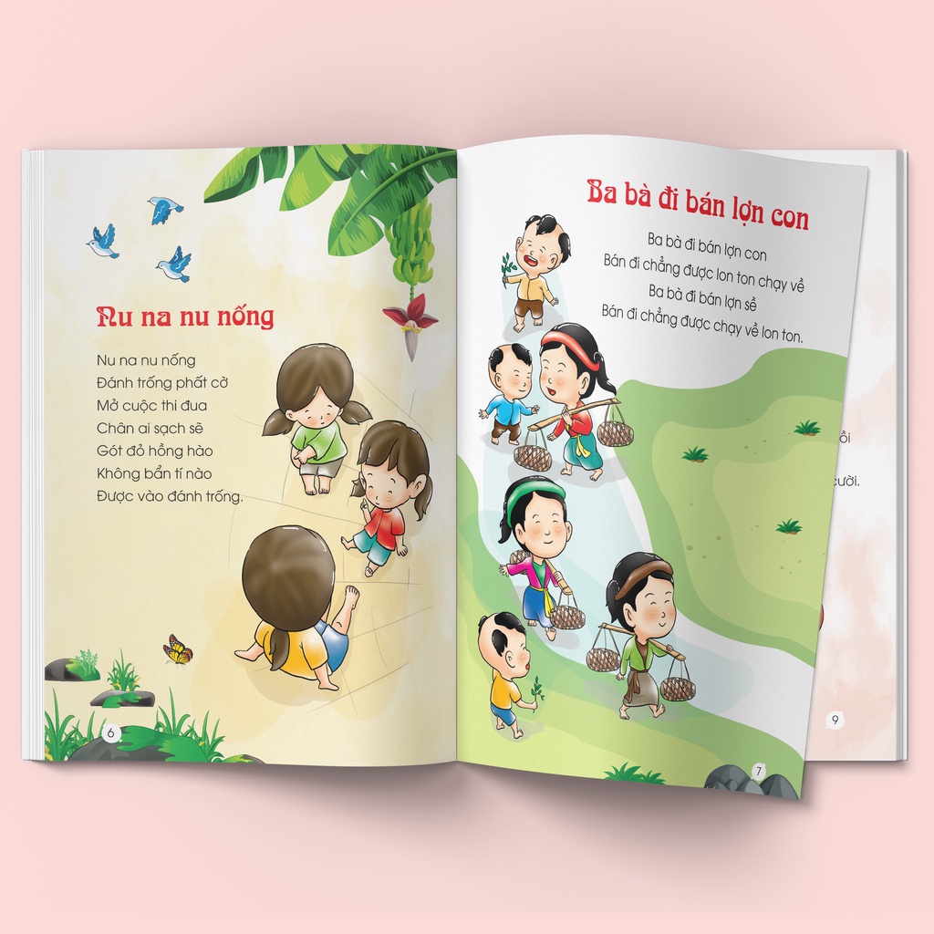 Sách Những bài đồng dao cho bé (Minh họa bằng tranh theo chủ đề - Dành cho bé tập nói, tập đọc)