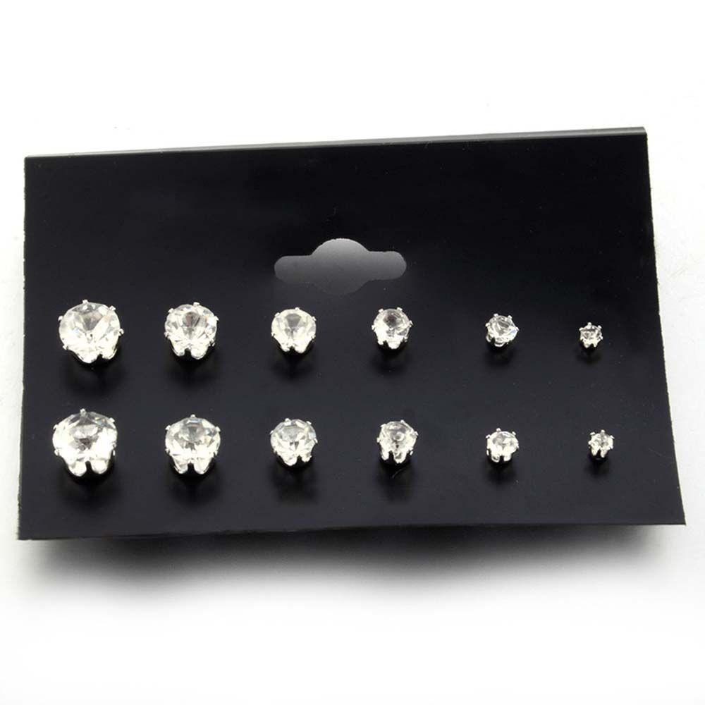 Set 6 Đôi Bông Tai Tròn Kiểu Dáng Hình Học Sang Trọng|Trang Sức Vòng Đeo Tay Thời Trang Sành Điệu Cho Nữ