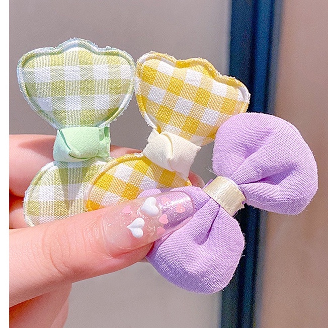 Set 10 Kẹp tóc HÌNH NƠ / Hoa Thời Trang phong cách Hàn Quốc Cho Bé