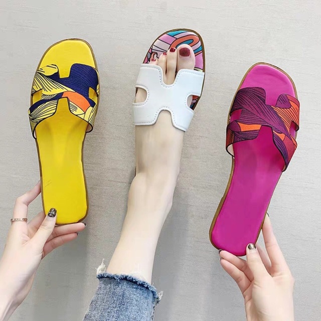 Combo 3 dép, giày đen viền đính hạt