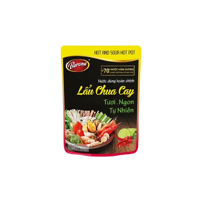 Nước Lẩu Hoàn Chỉnh Siêu Ngon Barona, Gia Vị Lẩu, Nước Cốt Lẩu