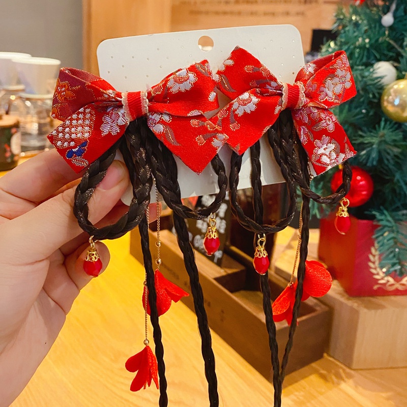 1 Cặp Trâm Cài Tóc Hình Nơ / Thỏ / Hoa Phong Cách Hán Phục Trung Hoa Dễ Thương Dành Cho Bé Gái