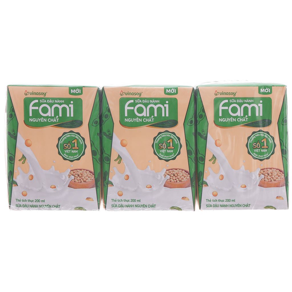 Lốc 6 hộp sữa đậu nành Fami hộp 200ml