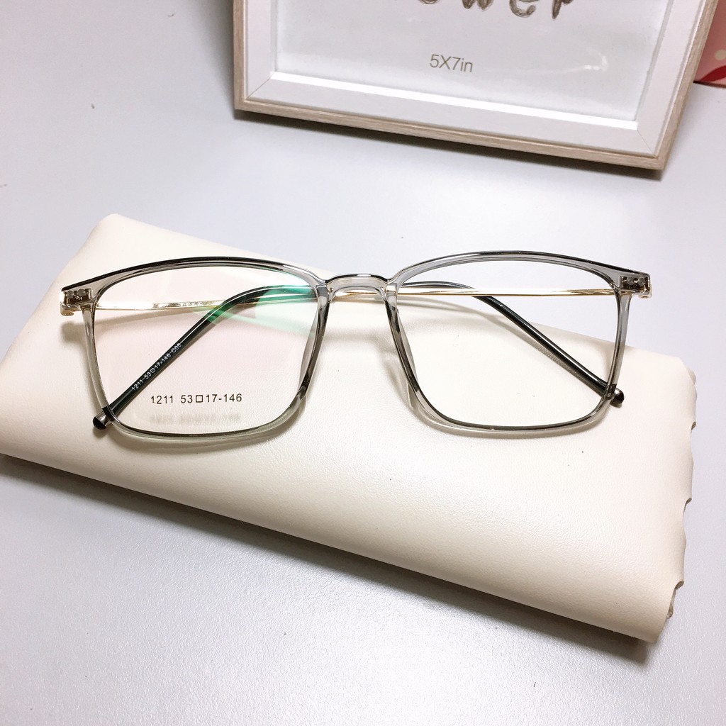 Kính vuông to thời trang chất liệu nhựa dẻo lõi kim loại bền dẻo dai đẹp 1211