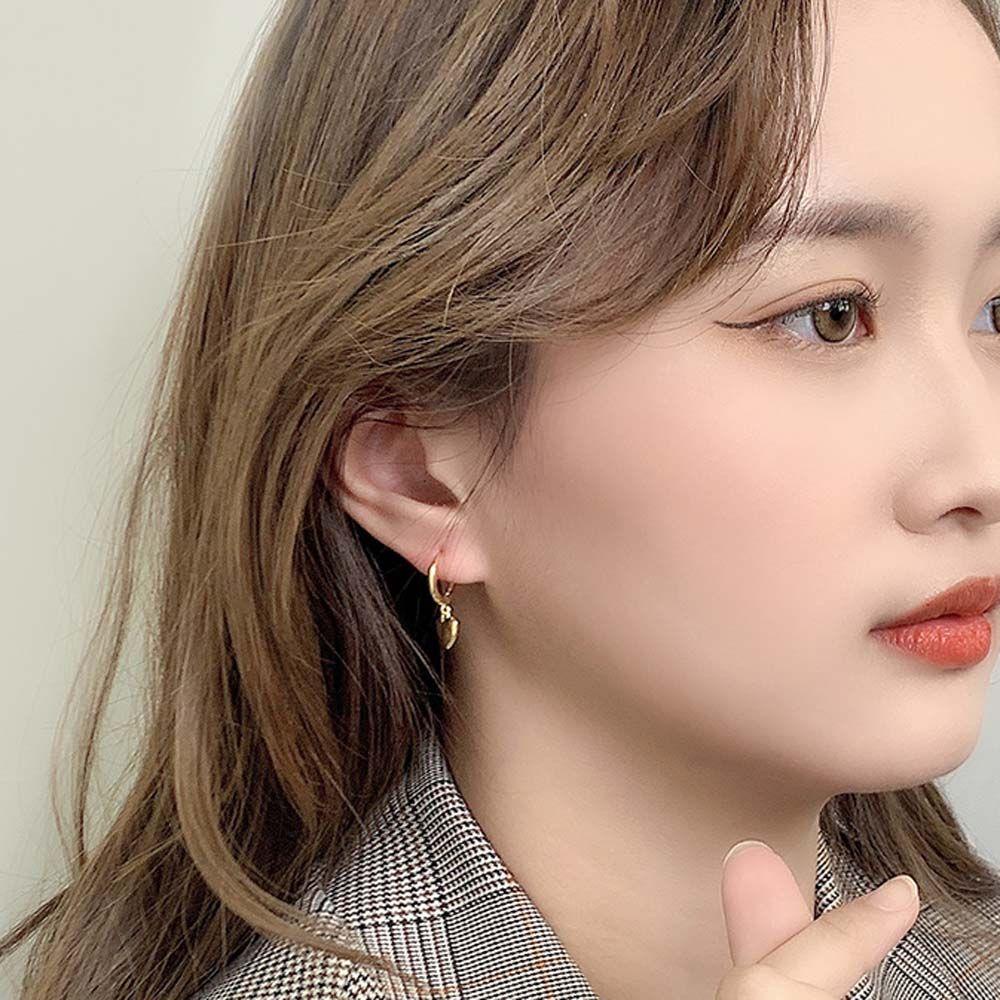 Bông Tai Dạng Vòng Hình Trái Tim Đơn Giản Thời Trang Cho Nữ|Túi Xách Màu Sắc Xinh Xắn Phong Cách Hàn Quốc Cho Nữ