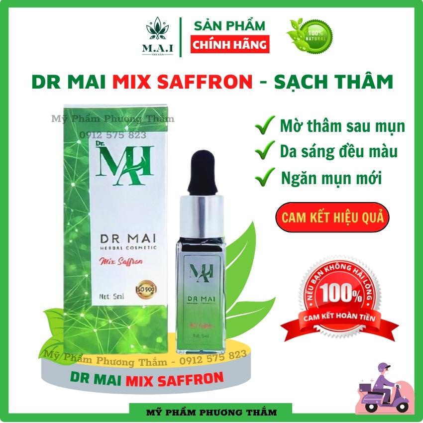 Dr Mai Mix saffron Serum sạch thâm mụn Dr Mai 5ml, sạch thâm dưỡng da trắng sáng mịn màng