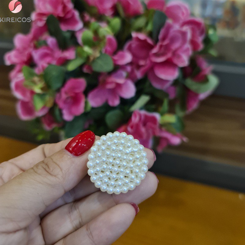 Set 2 Kẹp Tóc Gấp Tóc Ngọc Trai Nhân Tạo Size Nhí 3.3cm Siêu Kute