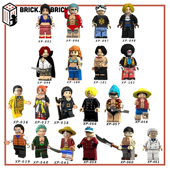 Full Combo Bộ Sưu Tập Đồ Chơi Lắp Ráp Non LEGO One Piece &amp; Minifigure Phim Hoạt Hình Anime Nhật Bản Đảo Hải Tặc KT1008