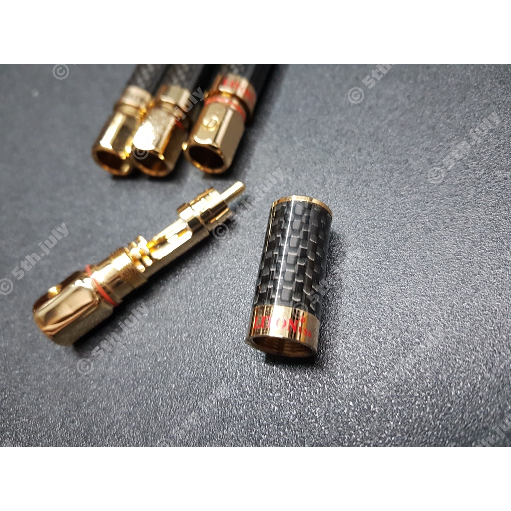 Bộ 4 chiếc jack RCA bông sen Palic và Liton USA carbon
