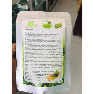 bột trà xanh đắp mặt