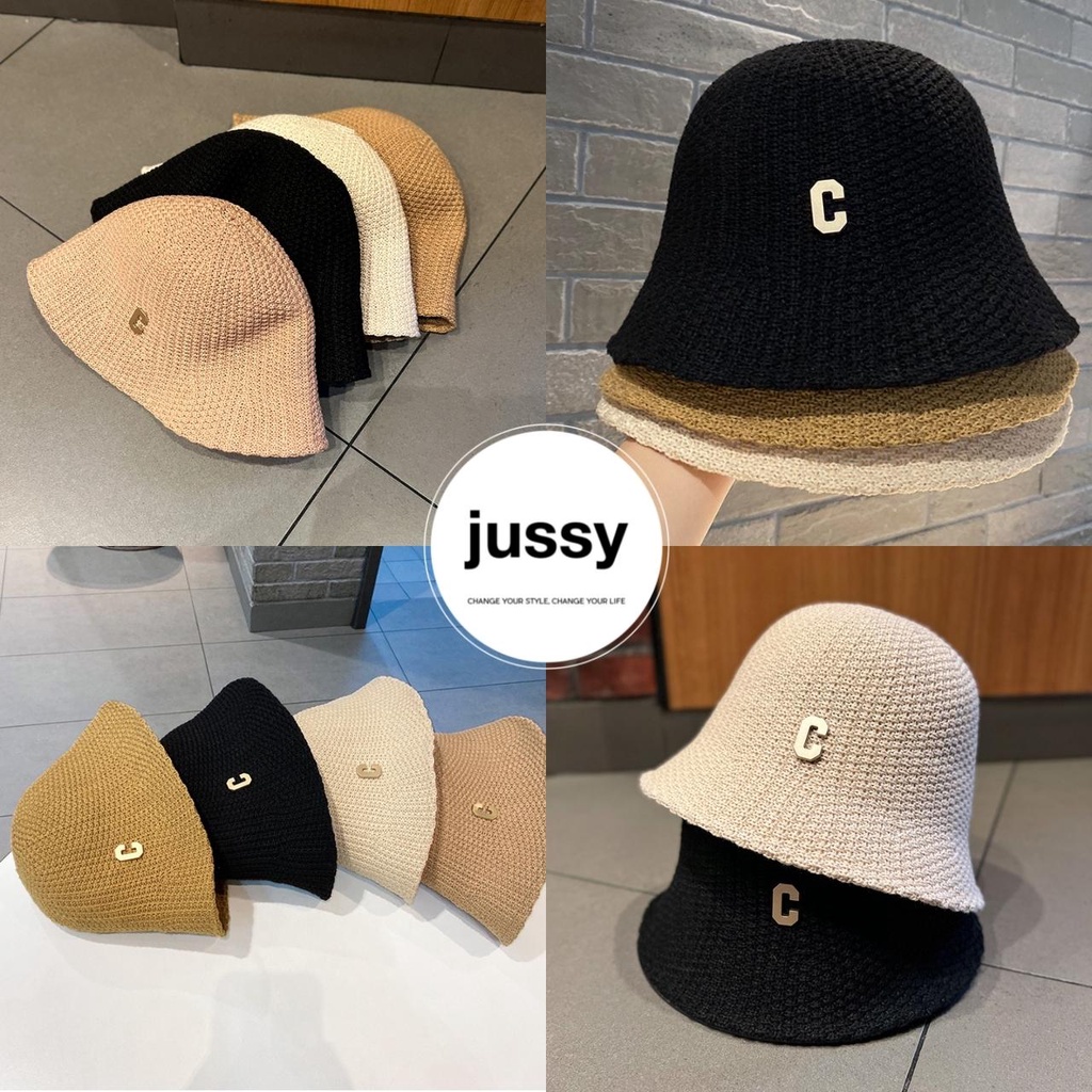 Nón Cói Len Chữ C Mũ Len Rộng Vành Nữ Jussy Fashion Kiểu Mũ Tai Bèo Vành Cụp Phogn Cách Vintage Chất Len Đan Dày