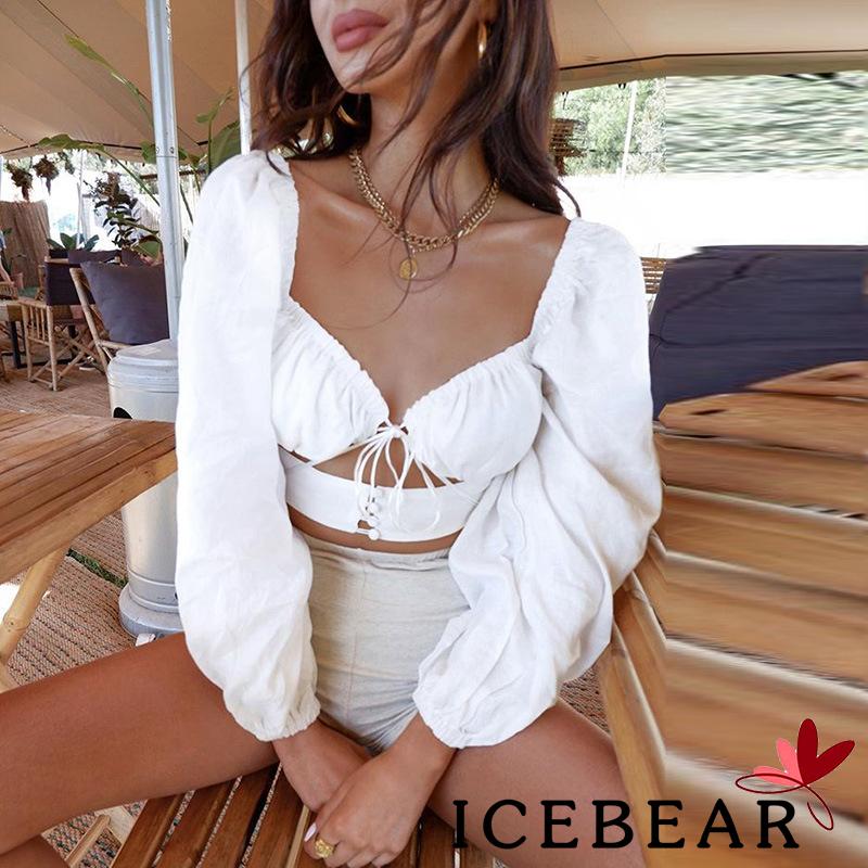 Áo Tay Dài Lưng Cao Quyến Rũ Cho Nữ