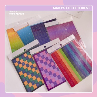 Sticker chữ MIAO'S LITTLE FOREST hình dán chữ số nhiều màu xinh xắn trang trí sổ tay bullet journal MST337