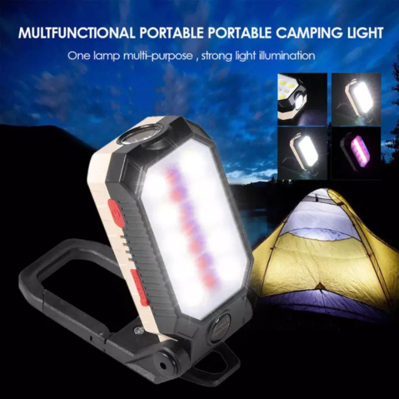 Đèn led di động đa năng 3 trong 1 có nam châm có đèn cảnh báo sạc USB