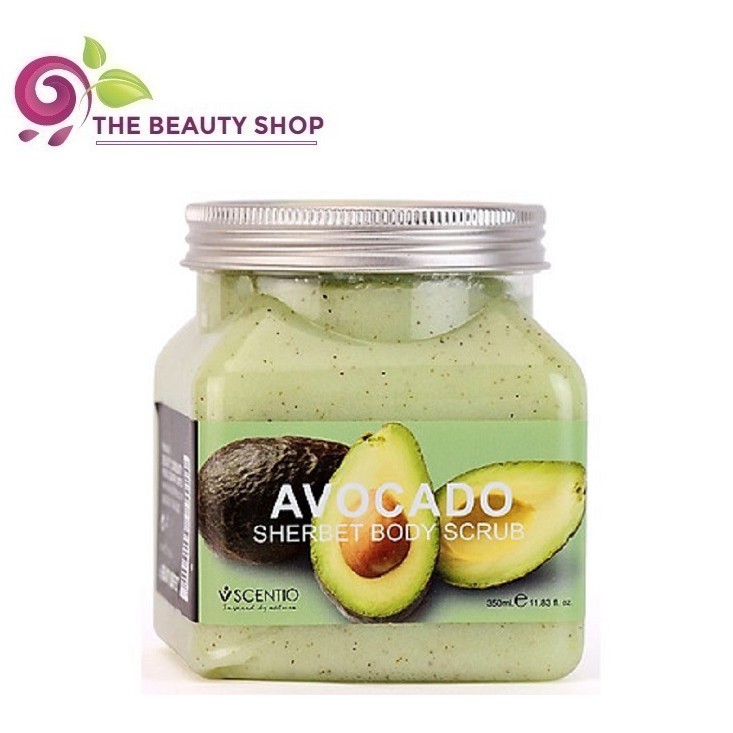 Tẩy tế bào chết toàn thân dưỡng ẩm chiết xuất quả bơ Beauty Buffet Scentio Avocado 350ml