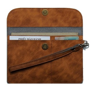Ví simili đựng giấy tờ xe ô tô có quai xách - màu vàng