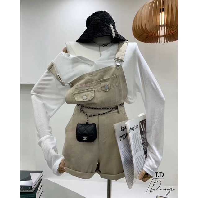 🎄 Set quần yếm jean mix pull giấy siêu đẹp. Size S M | BigBuy360 - bigbuy360.vn