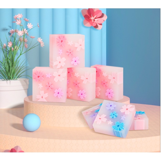 Gôm Tẩy 4B Chữ Nhật Sakura Cục Tẩy không bụi chữ nhật in hình hoa anh đào