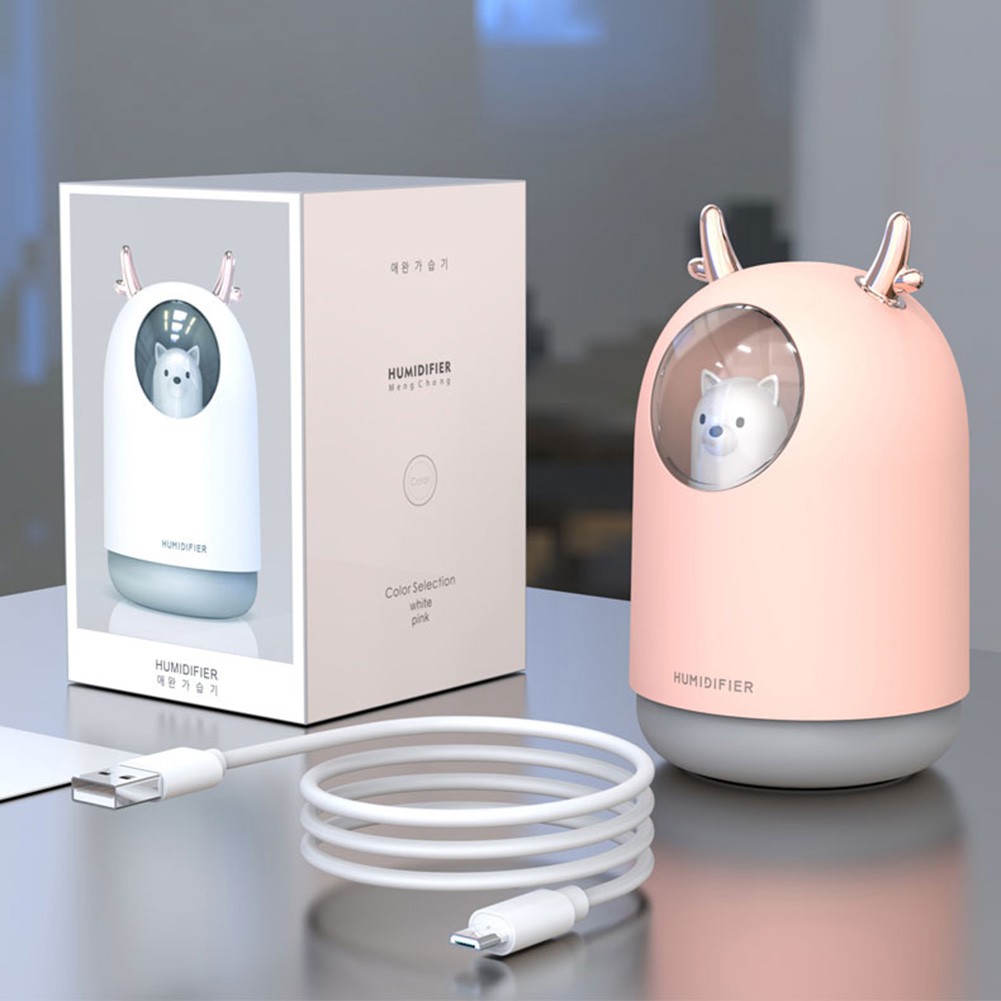 Máy xông tinh dầu Mini -phun sương hình gấu HUMIDIFIER .H2O dễ thương