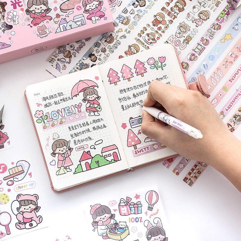 Hộp Băng Keo Dễ Thương Sáng Tạo Trang Trí Sổ Tay/ Đồ Thủ Công diy