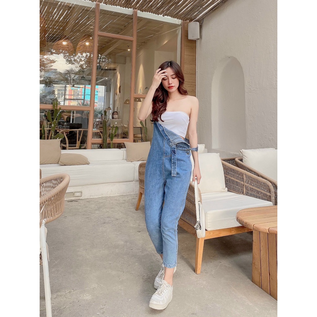 Yếm jean dài nữ JL JohnsonLi – yếm bò ulzzang phong cách hàn quốc J04